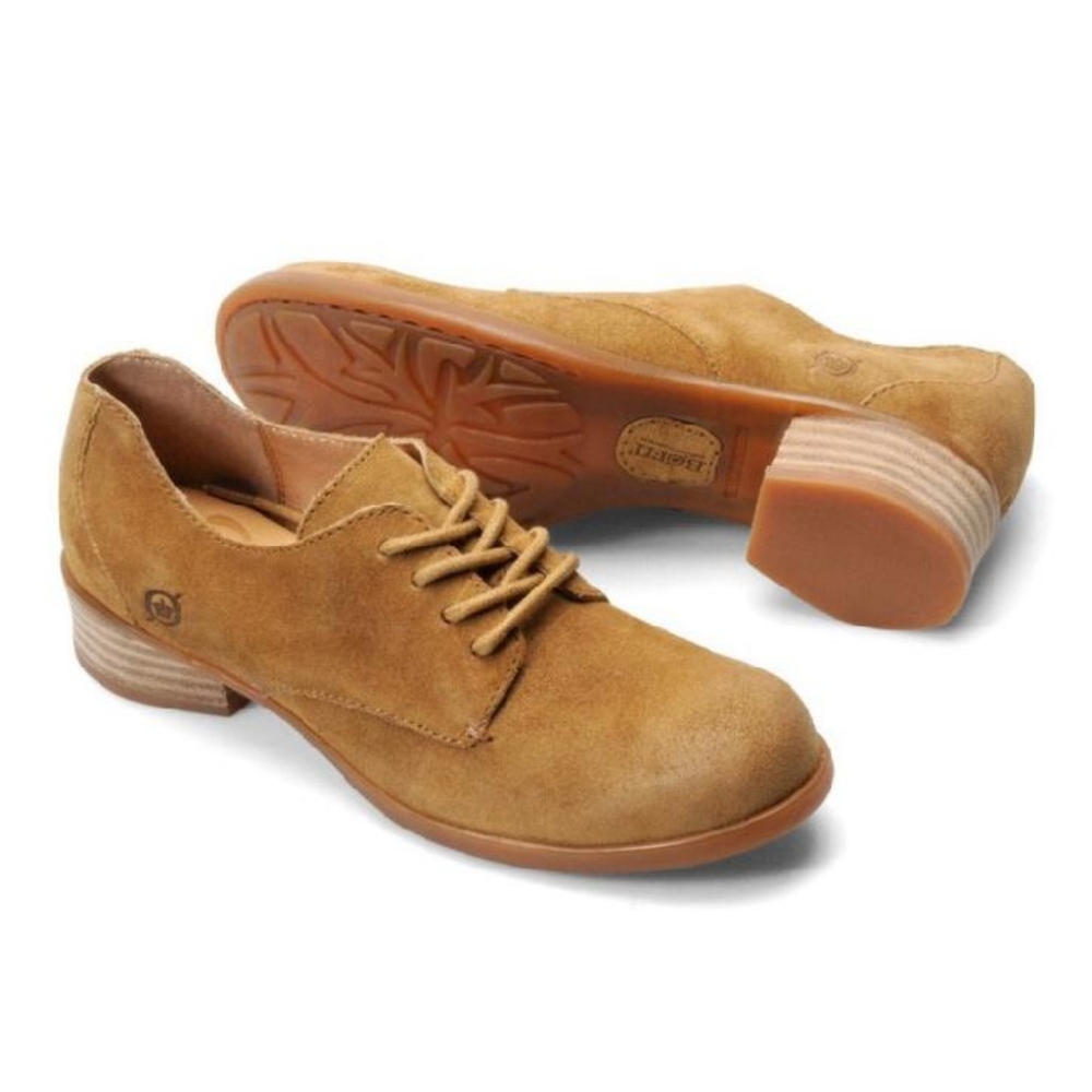 Born | Tan Suede Lace Up Shoes